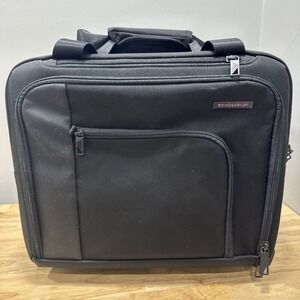Briggs & Riley Black Rolling Briefcase Carry On Travel Bag‎ Laptop Work Case
